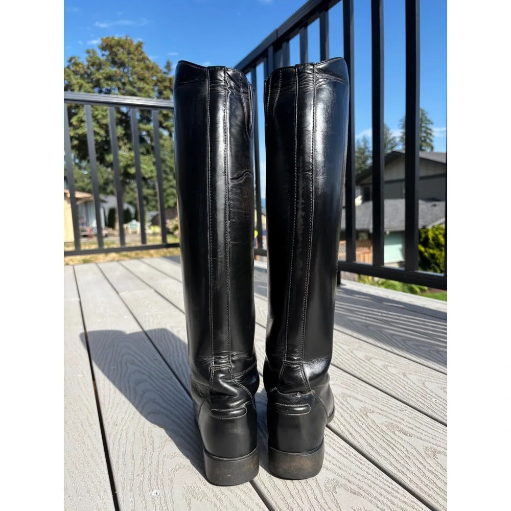 Ariat Heritage Riding Boots Size 5.5 Black Knee High Equestrian Field Boots